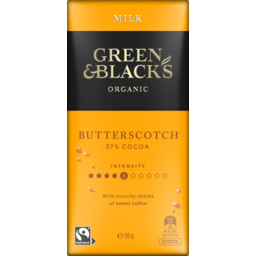 Photo of Green & Blacks Organic 37% Cocoa Butterscotch Chocolate Block 90g