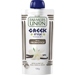 Photo of Farmers Union Greek Style Yogurt With A Hint Of Real Vanilla Bean Pouch 130g