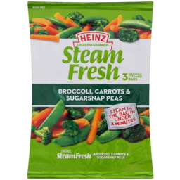 Photo of Heinz Steam Fresh® Broccoli, Carrots & Sugarsnap Peas 450g 450g