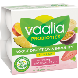 Photo of Vaalia Probiotic Yoghurt Tropical Fruit 4x150gm