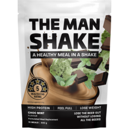 Photo of The Man Shake Meal Replacement Choc Mint 840g
