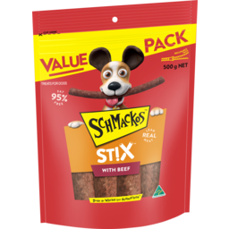 Photo of Schmackos Stix Dog Treat Beef 500g Bag 500g