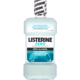 Photo of Listerine Zero Alcohol Antibacterial Mouthwash Less Intense Taste 1l