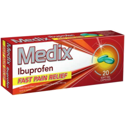 Photo of Medix Ibuprofen Fash Pain Relief Soft Gel Capsules 20