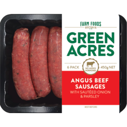 Photo of Green Acre Sausages Angus Beef 450gm