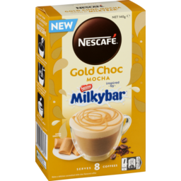 Photo of Nescafe Coffee Sachets Gold Choc Mocha Milkybar 140g 8pk
