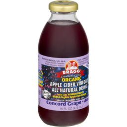 Photo of Bragg Organic Apple Cider Vinegar All Natural Drink Concord Grape Acai 