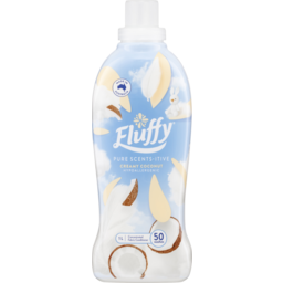 Photo of Fluffy Concentrate Liquid Fabric Softener Conditioner Pure Scents Creamy Coconut 1l 40 Washes Made In Australia 1l