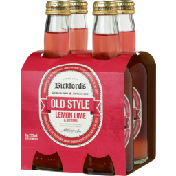 Photo of Bickfords Old Style Lemon Lime & Bitters Bottles 4x275ml