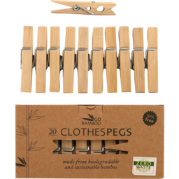 Photo of Go Bamboo Clothes Pegs Deg 20pk