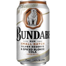 Photo of Bundaberg Rum Bundaberg Small Batch Silver Reserve & Spiced Blonde Cola 4.5% 375ml