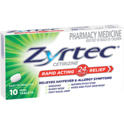 Photo of Zyrtec / Reactine Zyrtec Rapid Acting Hayfever & Allergy Relief Antihistamine Mini Tablets 10 Pack 10.0x