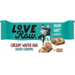Photo of LOVE RAW Cre&M Wafer Bar Salted Caramel 2x21.5g