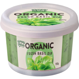 Photo of Simply Delish Organic Fresh Basil Dip 150g
