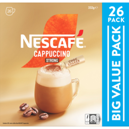 Photo of Nescafe Cappuccino Strong Coffee Sachets 26 Pack 332g