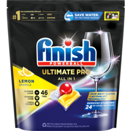 Photo of Finish Ultimate Pro Lemon Sparkle Dishwasher Tablets 46 Pack