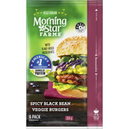 Photo of Morningstar Farms Spicy Black Bean Burgers