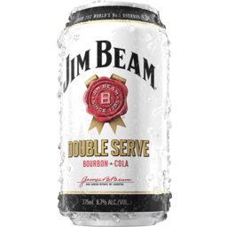 Photo of Jim Beam White Bourbon Double Serve & Cola Bottle 6.7% 375ml
