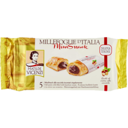 Photo of Matilde Vicenzi Hazelnut Cream Puff Pastry Rolls Mini Snack