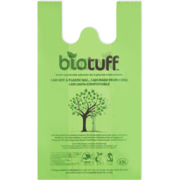 Photo of Biotuff Compostable Singlet Bag 15 Litre - 20 pack