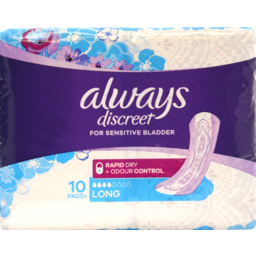 Photo of Always Discreet Long 10 Pads For Bladder Leak And Adult Incontinence 