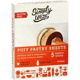 Photo of Gluten Free Puff Pastry Simply Wize 4pk