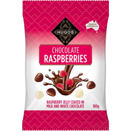 Photo of Hugos Chocolate Raspberry Jellies 200gm