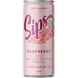 Photo of Sips Raspberry Sparkling Water