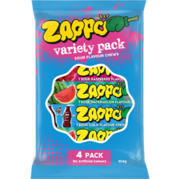 Photo of Zappo Variety Sour Flavour Chews 4 Pack