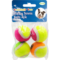 Photo of Essentially Pets Puppy Tennis Balls Dog Toy 4 Pack