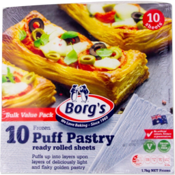Photo of Borg's Puff Pastry Sheets 1.7kg
