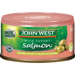 Photo of John West Salmon Skin & Boneless in Olive Oil