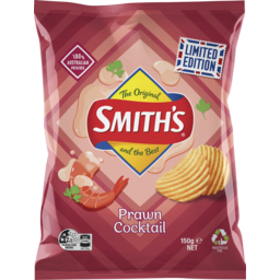 Photo of Smith's Crinkle Cut Potato Chips Prawn Cocktail Limited Edition