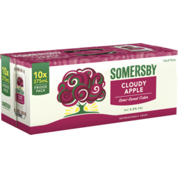 Photo of Somersby Cloudy Apple Can 375ml 10 Pack