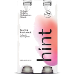 Photo of Hint Peach Pasn Vodka 4x250b