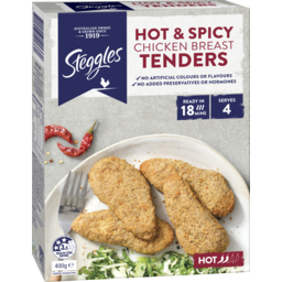 Photo of Steggles Chicken Breast Tenders Hot & Spicy 400g