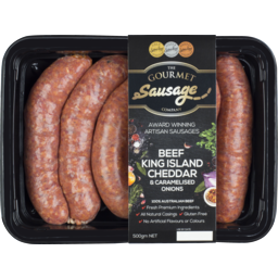 Photo of The Gourmet Sausage Co Beef Cheddar & Caramelised Onion Sausages