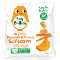 Photo of Baby Bellies Organic Pumpkin & Carrot Softcorn 10+ Months