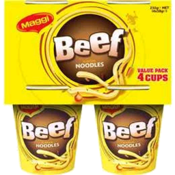 Photo of Maggi Noodles Beef Cup 4x58gm