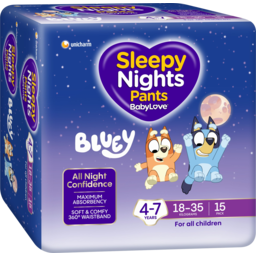 Photo of Babylove Sleepy Nights 4-7 Years 18-35kg 15 Pack