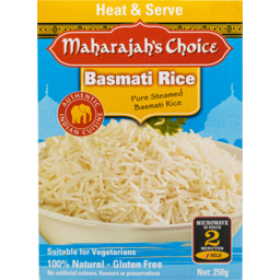 Photo of Maharajahs Choice 100% Natural Gluten Free Pure Steamed Basmati Rice 250g