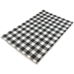 Photo of Food Paper, Waxed, Black & White Gingham 19cm x 31cm 10-pack