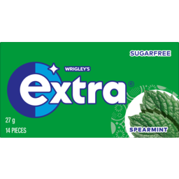 Photo of Extra Spearmint Sugar Free Chewing Gum 14 Pieces 27g