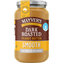 Photo of Mayver's Dark Roasted Smooth Peanut Butter 375gm