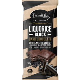 Photo of Darrell Lea Traditional Liquorice Dark Chocolate Block 180g