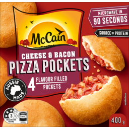 Photo of Mccain Pizza Pocket Cheese & Bacon 400g