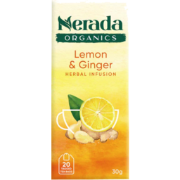 Photo of Nerada Organics Lemon & Ginger Herbal Infusion Tea Bags 20 Pack
