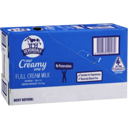 Photo of Devondale Full Cream Milk 10x1lt Ctn