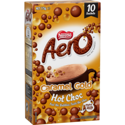 Photo of Nestle Aero Hot Chocolate Ambient Beverages Caramel Gold 10 Pack 17.5g