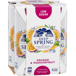 Photo of Deep Spring With Sparkling Natural Mineral Water Orange & Passionfruit